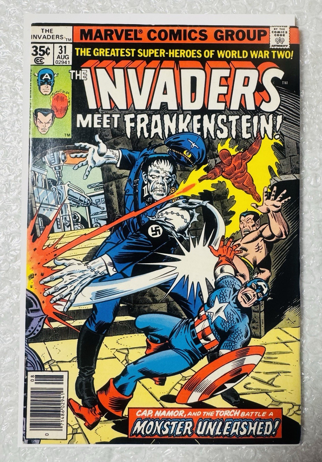 The Invaders #31 Frankenstien Marvel Comics 1978 The Invaders #31 Frankenstien Marvel Comics 1978