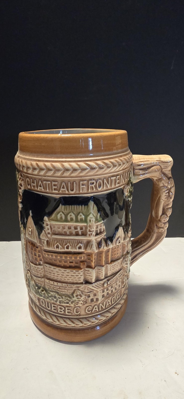 Vintage Giftcraft Chateau Frontenac Quebec Canada Ceramic Beer Stein Mug Japan