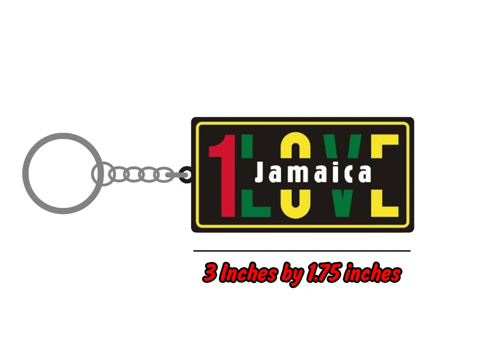 Jamaican PVC Rubber Keychain Jamaican PVC Rubber Keychain
