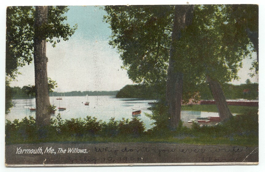 Yarmouth ME The Willows c1906 Postcard Maine