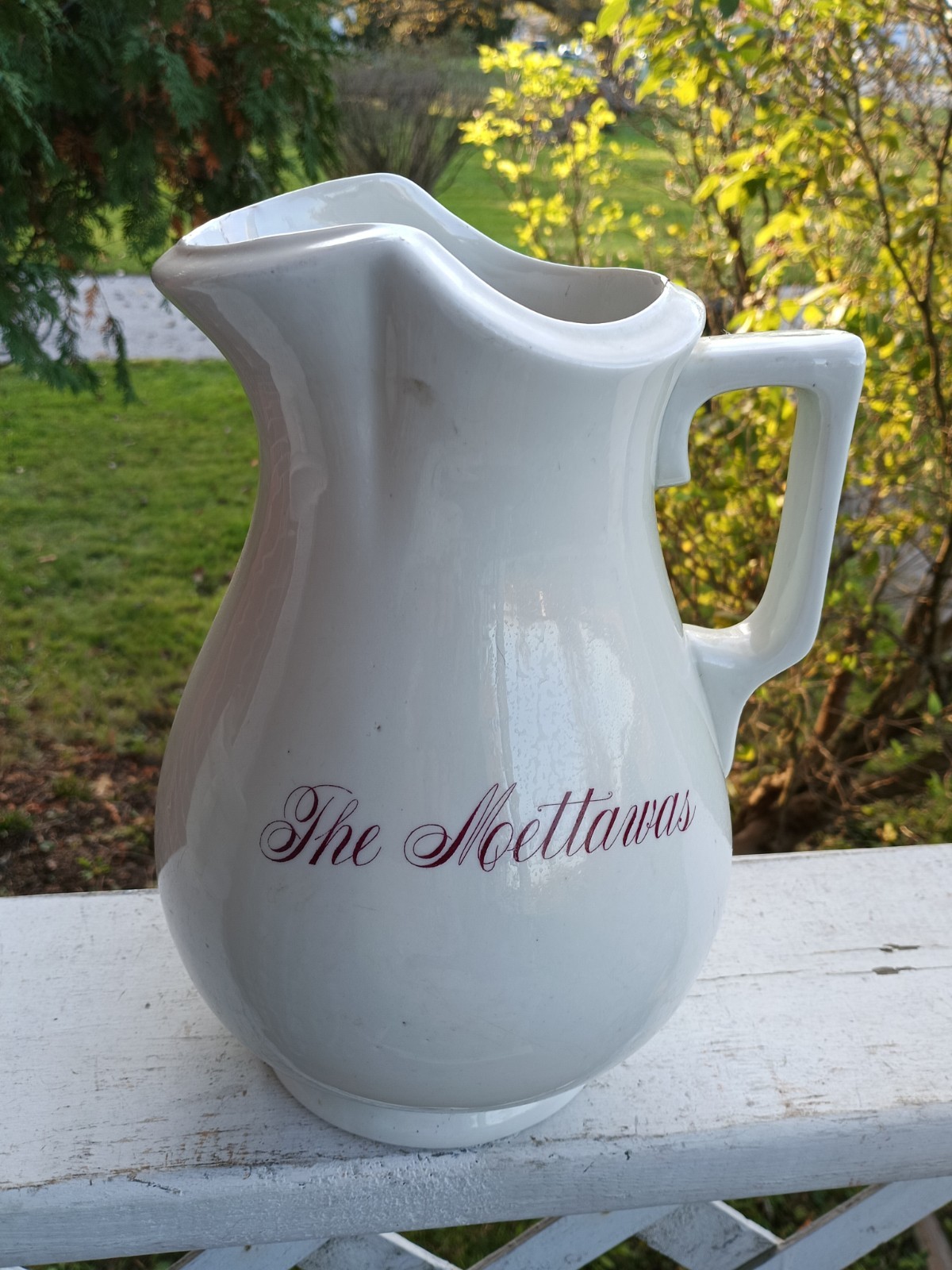 Rare 19th Century Ironstone Water Pitcher \ Rare 19th Century Ironstone Water Pitcher \
