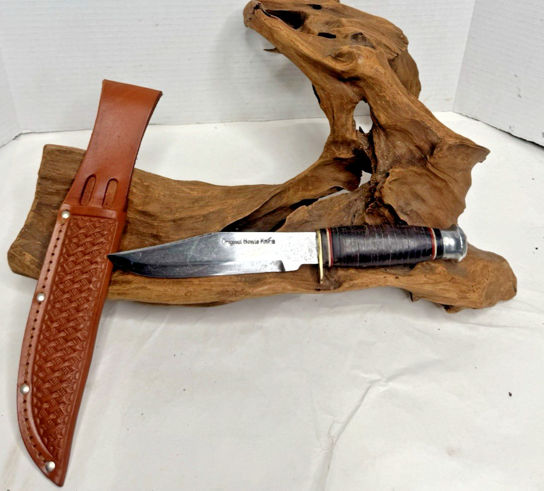Vintage Knife Origional Bowie Knife Japan with sheath Fixed blade