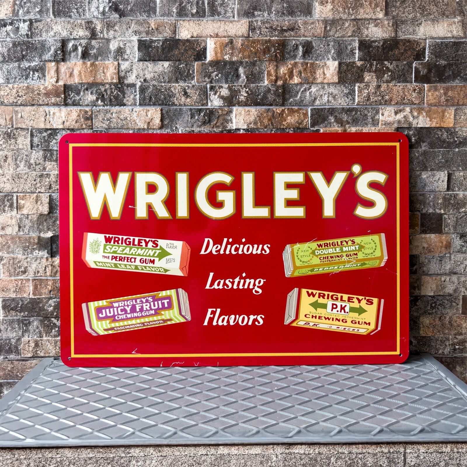 WRIGLEY\'S Vintage Chewing Gum Advertising  Heavy Metal Sign– 24\