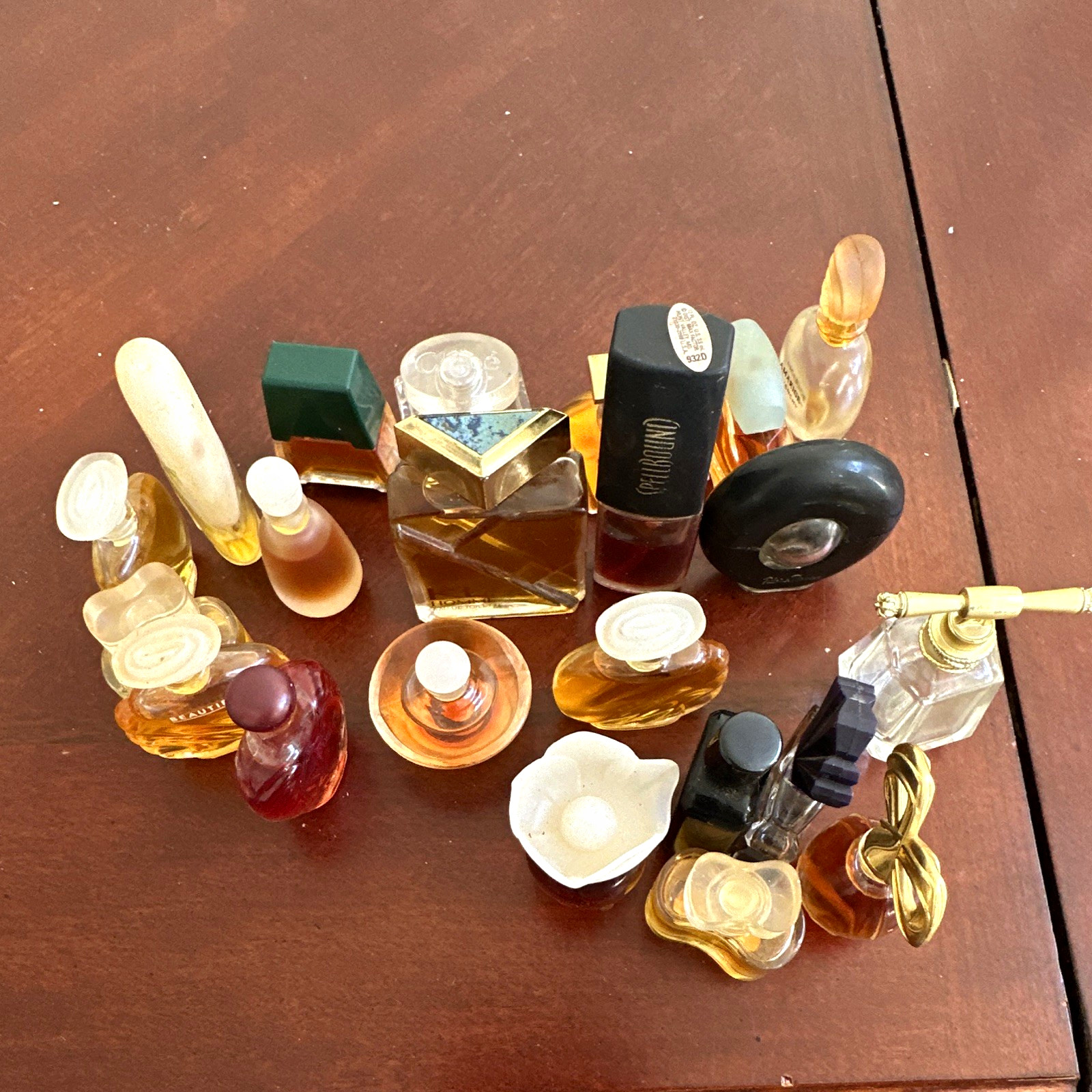 Vintage Miniature Perfume Bottle Lot Estate Collection Estee Lauder Bijan Lauren