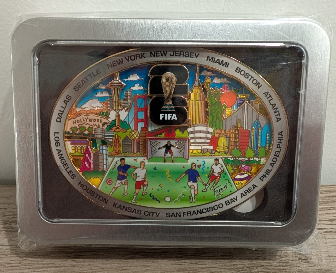 Official FIFA 2026 World Cup Charles Fazzino Pin Limited Edition 668 of 5000