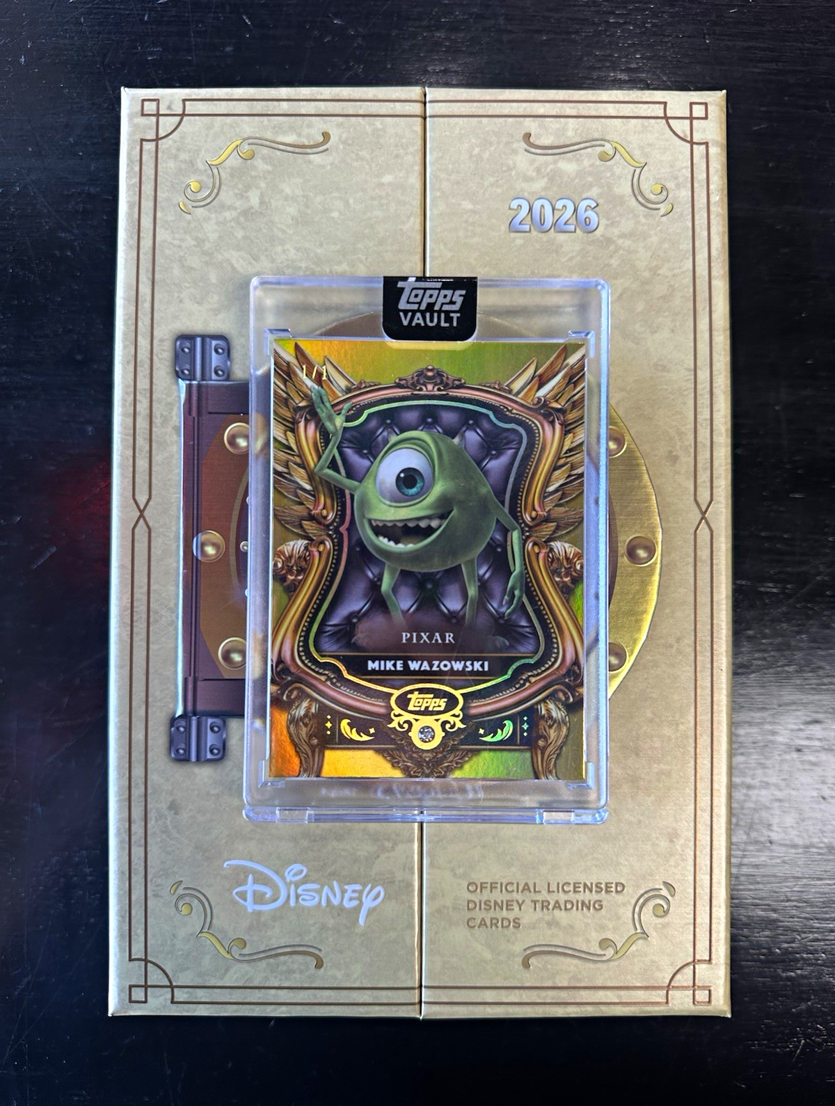 Topps Vault 2026 Disney Pixar Monsters Inc Mike Wazowski 1/1 Gold Diamond