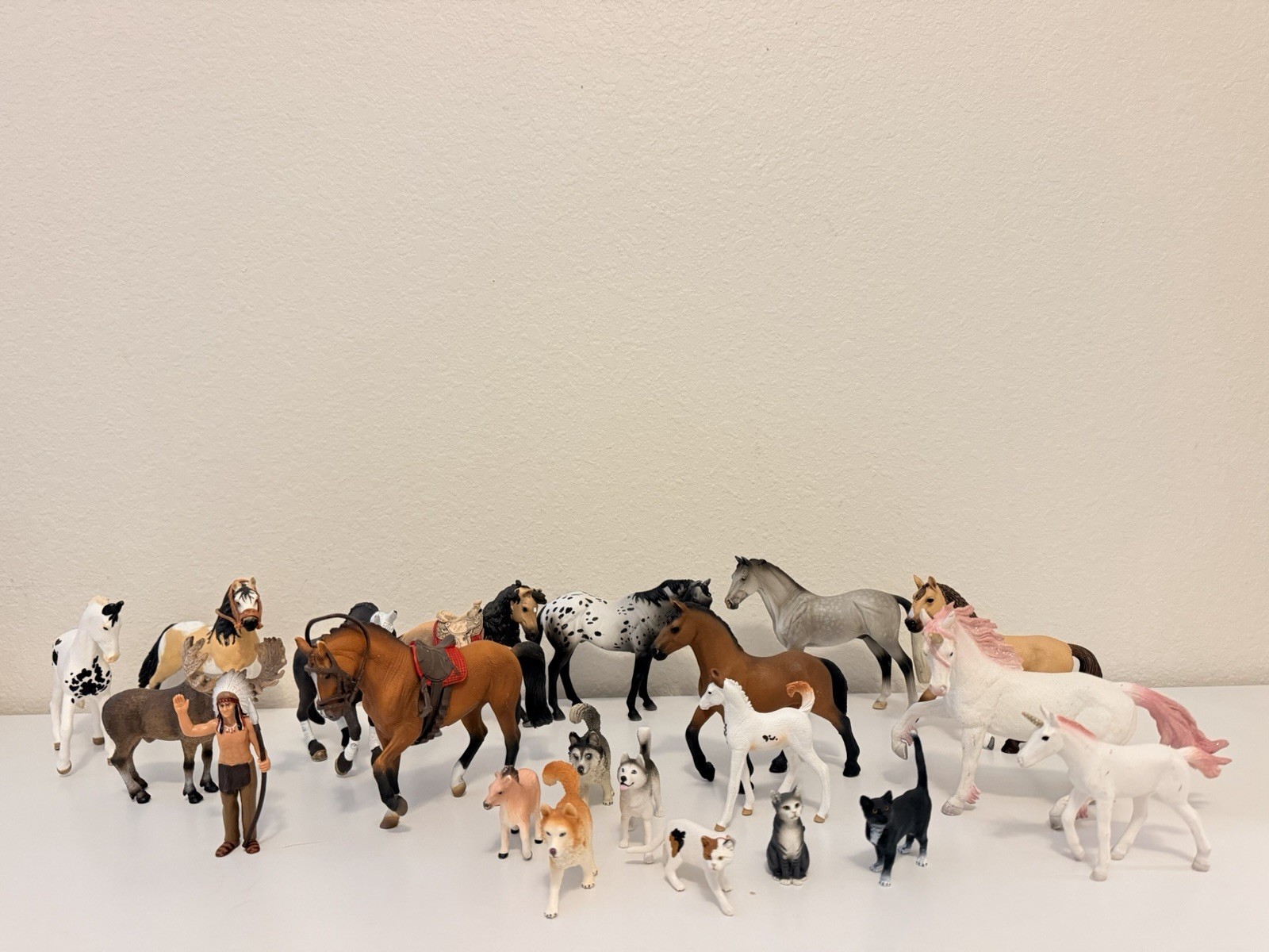 Schleich Horse Animal Figure Lot 11 Horses 6 People Riders Tack Accessories