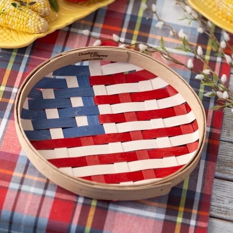 Dresden & Company WOVEN FLAG BASKET -NEW- Limited Time -D&Co Longaberger Weavers