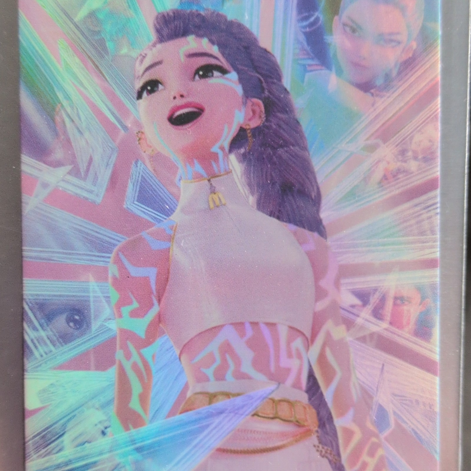 Ultra Rare Rumi Triple Star Holo McDonald\'s KPOP Demon Hunters Huntrix Meal Card
