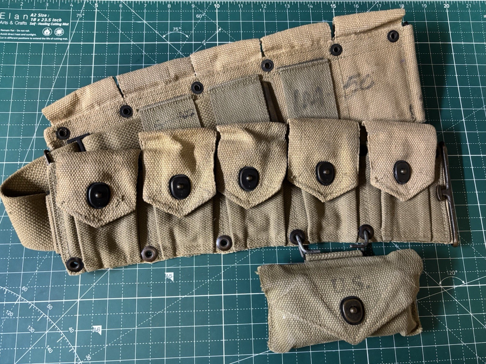 WW2 US Military Rare M1 Grand Ammunition Belt 1942 