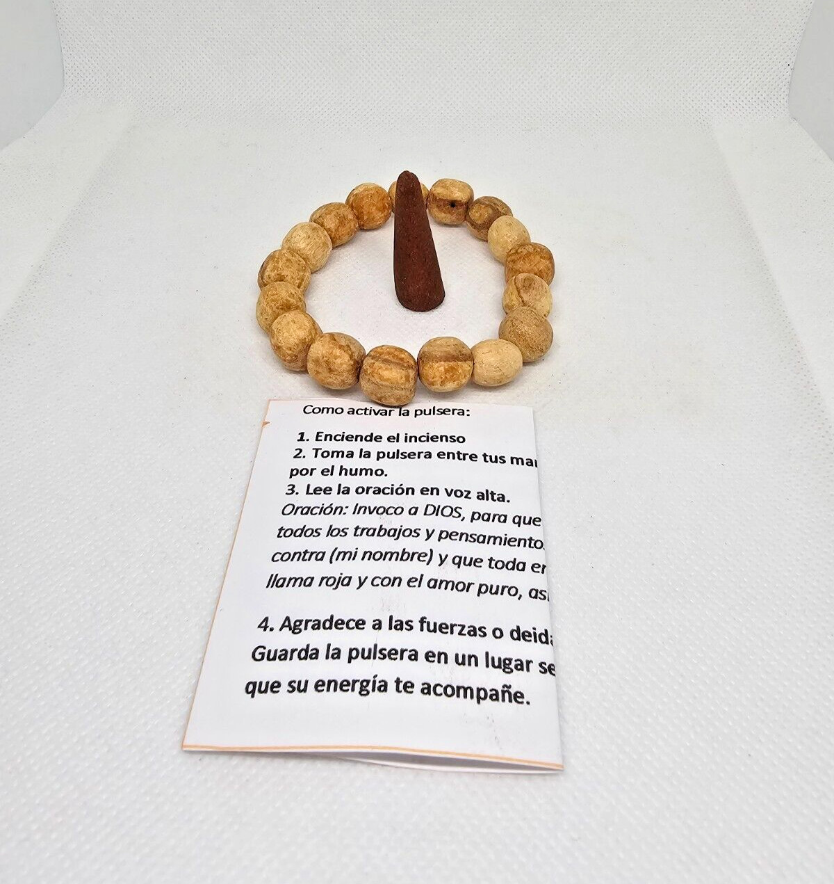 PULSERA PALO SANTO / HOLY WOOD BRACELET PROTEGE MALAS ENERGIAS LIBERA LIMPIA