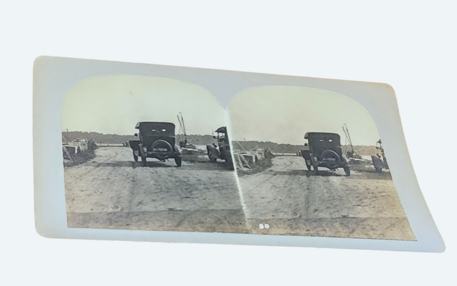 Antique Stereoview Early 1900s Cars On Dirt Road Antique Stereoview Early 1900s Cars On Dirt Road