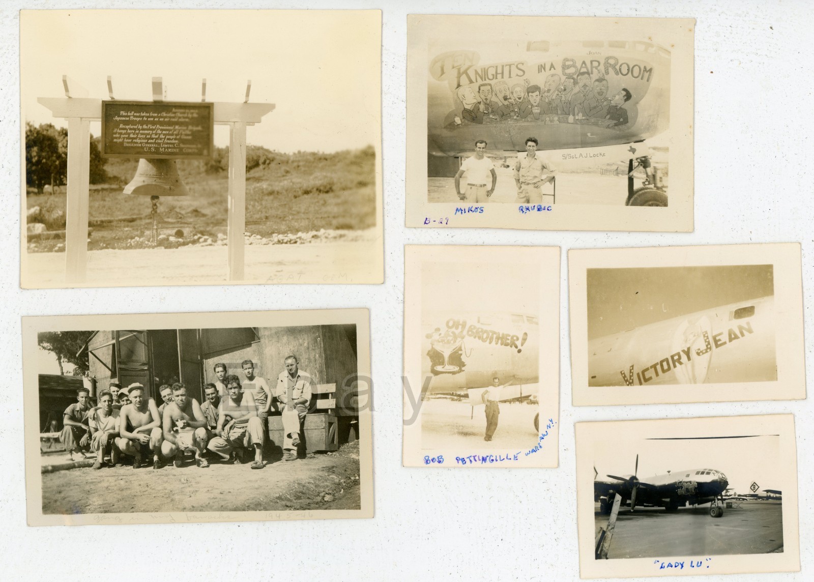 Vintage 1945 Photo Album GUAM 315th Bombardment Wing Nose Art 78 Photographs Vintage 1945 Photo Album GUAM 315th Bombardment Wing Nose Art 78 Photographs