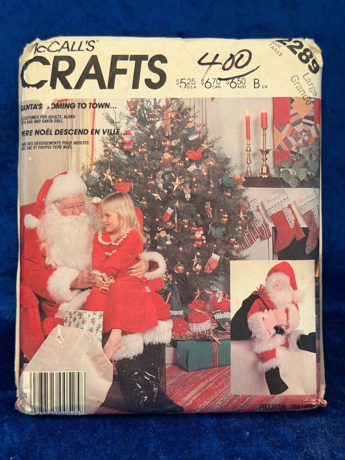 VINTAGE McCALLS CRAFTS PATTERN 2288 “SANTAS COMING TO TOWN”