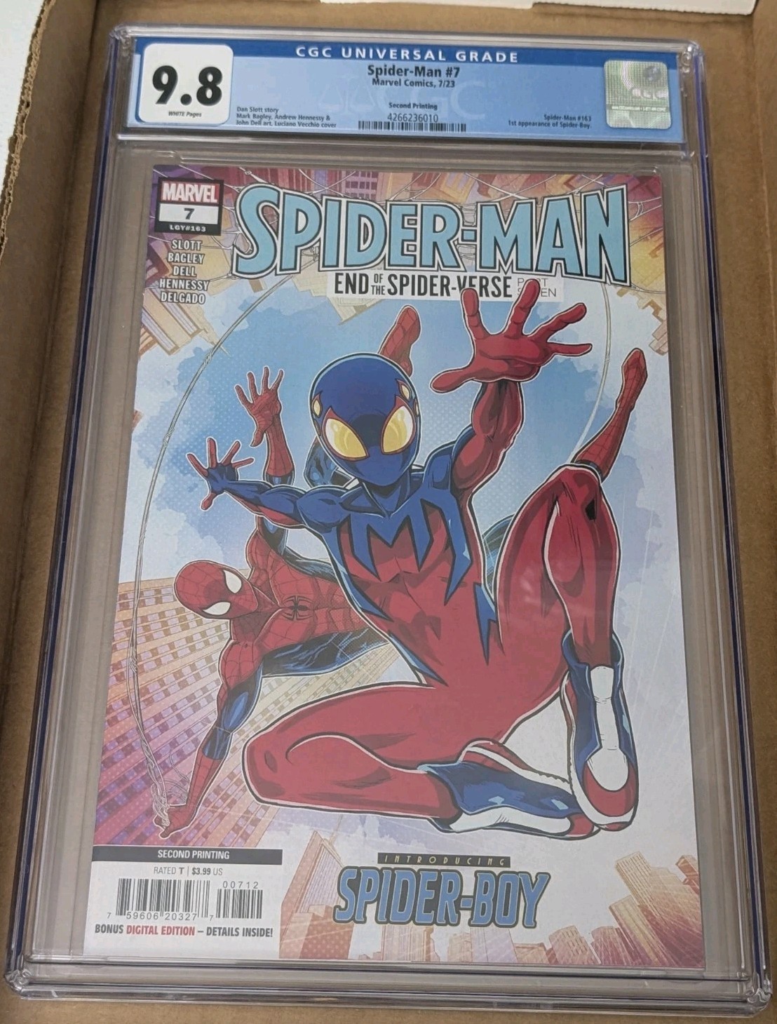 CGC 9.8 Spider-Man 7 2nd Print 1st App Spider-Boy Marvel 2023