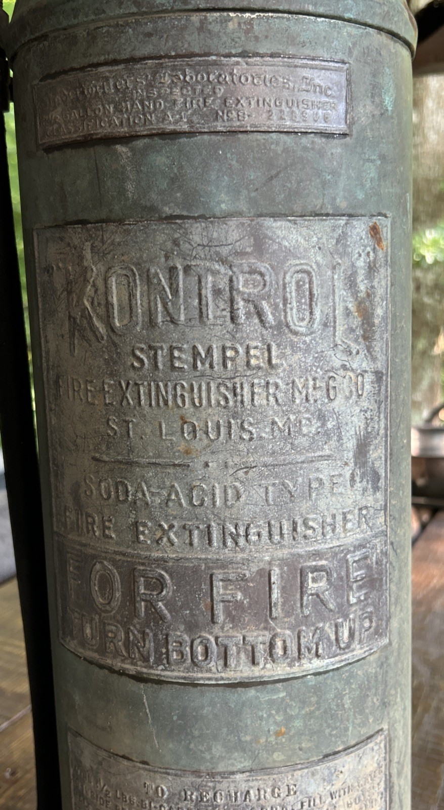 Old Copper KONTROL STEMPEL Fire EXTINGUISHER St Louis , Maryland VTG very old Old Copper KONTROL STEMPEL Fire EXTINGUISHER St Louis , Maryland VTG very old
