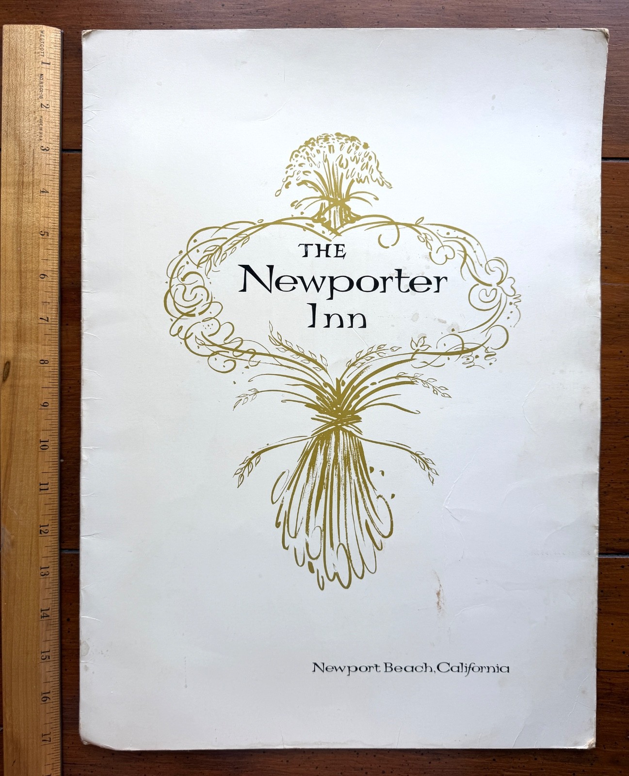Vintage 1962 Newporter Inn Newport Beach CA Menu John Wayne Hotel Mid Century