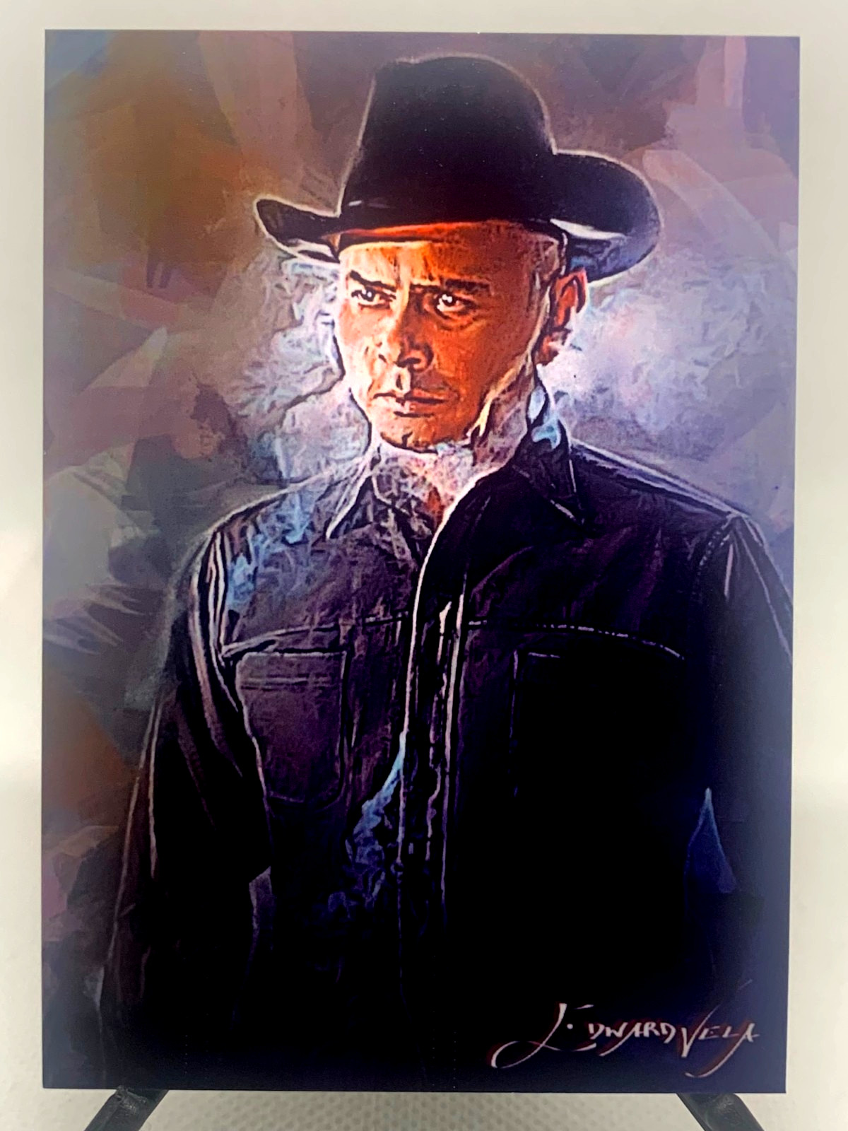 Yul Brynner 22/50 Limited Edition Signed Edward Vela card (Hollywood) Yul Brynner 22/50 Limited Edition Signed Edward Vela card (Hollywood)