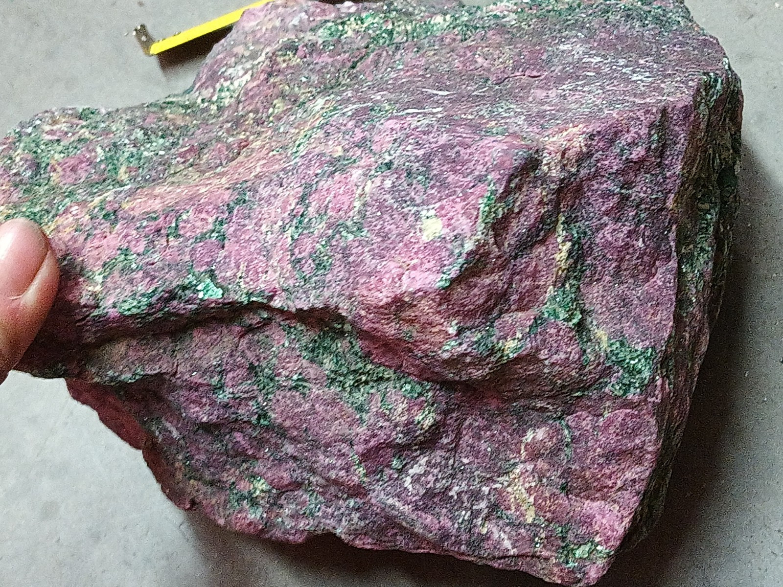 Rare #2 Massive Ruby And Fuschite Rough Red Hill Mysor, India 15 lbs.