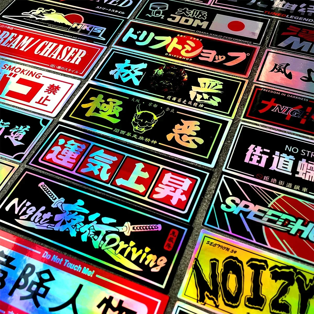 20 Pack Random Mix Holographic Laser Samurai Decal Stickers JDM Racing Bike Car 20 Pack Random Mix Holographic Laser Samurai Decal Stickers JDM Racing Bike Car
