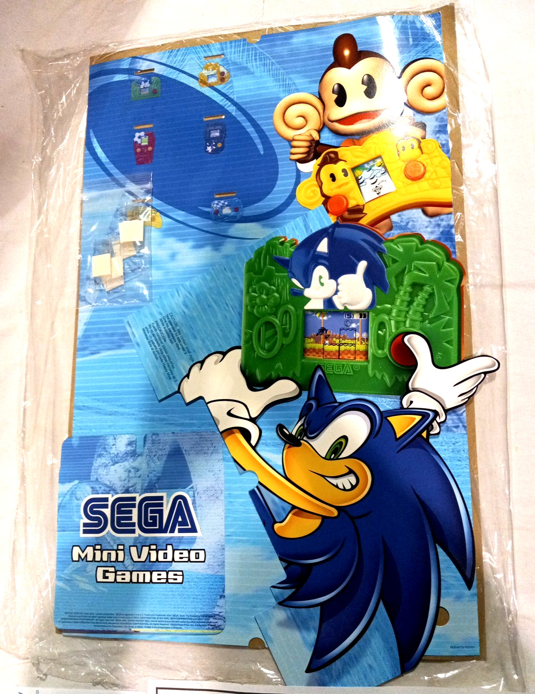 MCDONALDS 2003 SEGA SONIC VIDEO GAMES DISPLAY - NEW - BONUS POSTER - NO TOYS MCDONALDS 2003 SEGA SONIC VIDEO GAMES DISPLAY - NEW - BONUS POSTER - NO TOYS