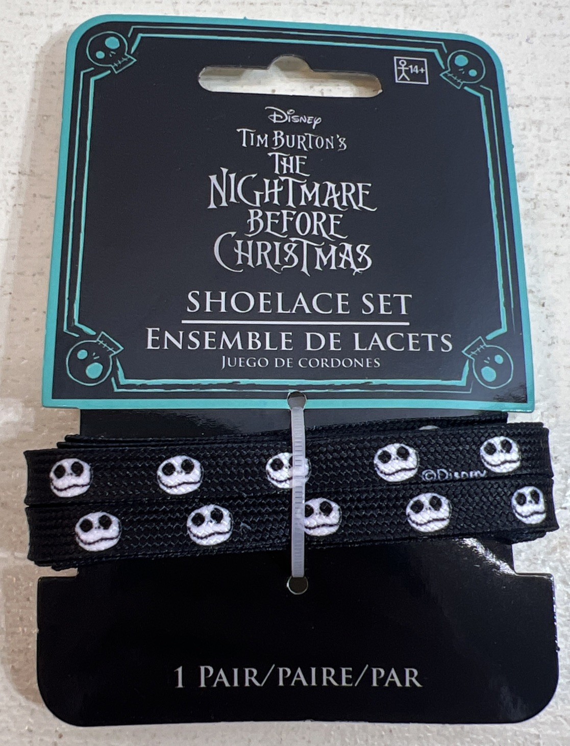 Disney Nightmare Before Christmas Shoelace Set 1 Pair New About 24” Long