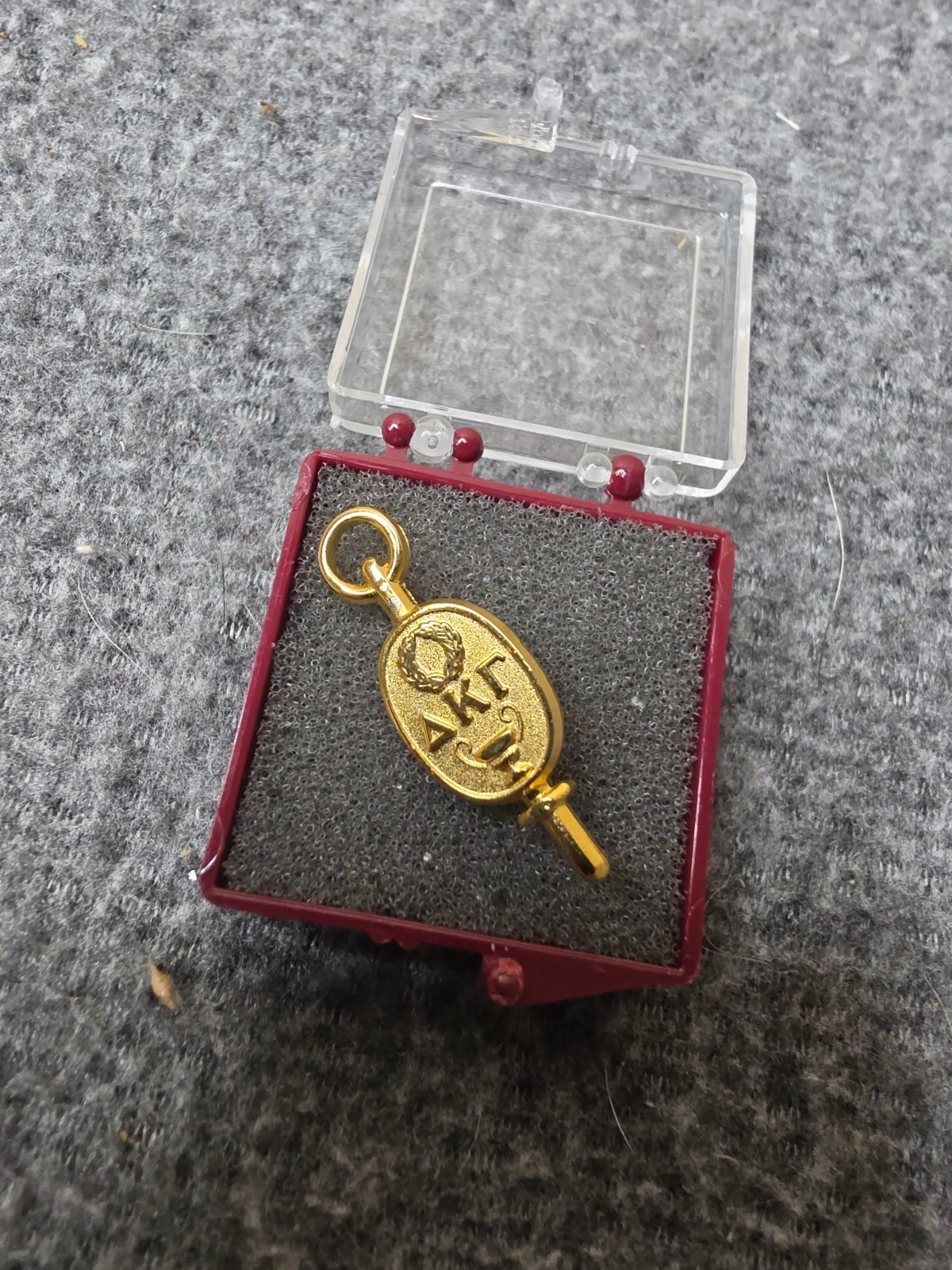 Vintage Gold Tone 1929 Delta Kappa Gamma Society Pin Pendant Dated 5/11/29