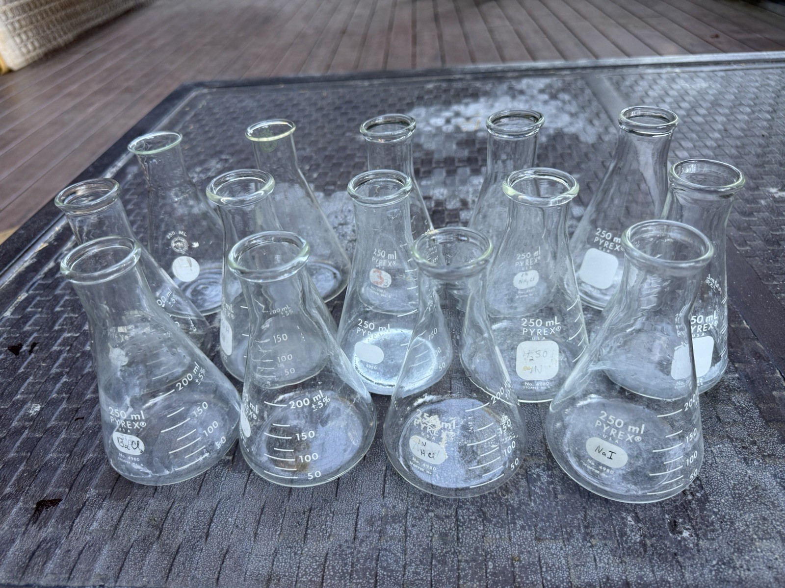Vintage Chemistry Beakers, Flasks, and Tubes Lab Supplies lot, Pyrex and More