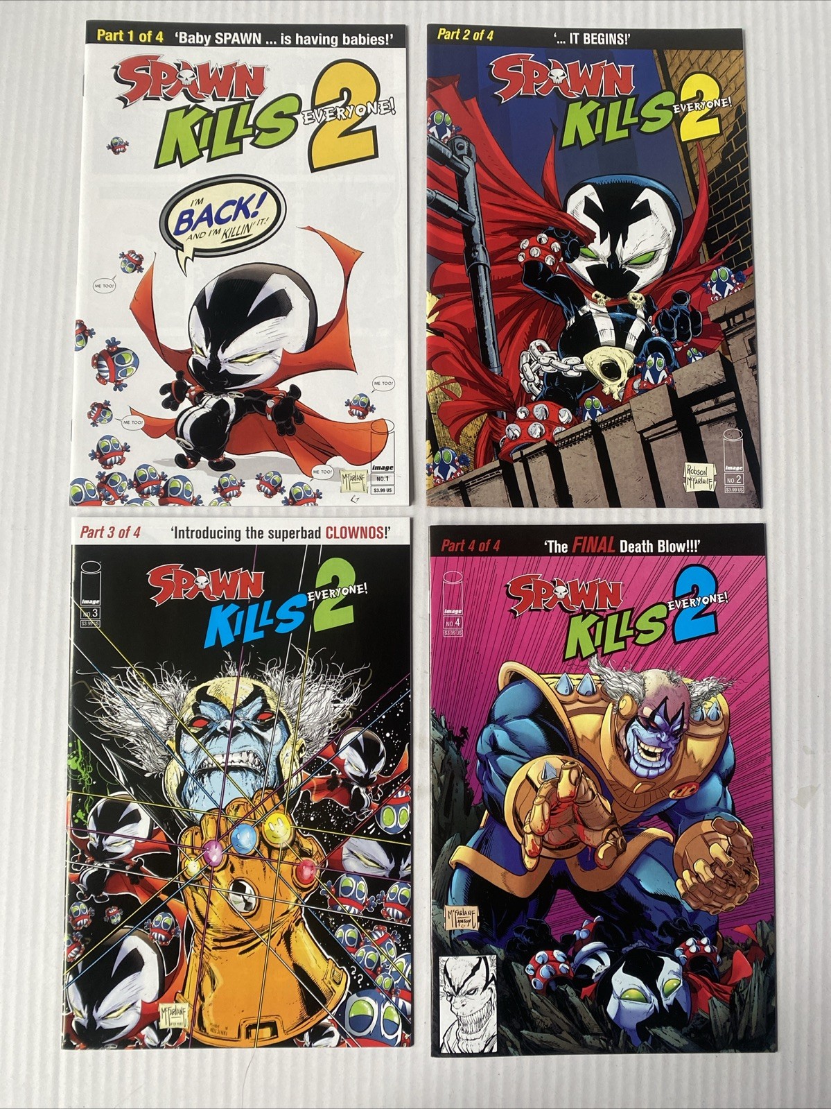 SPAWN KILLS EVERYONE 2 #1 - 4 Todd McFarlane 1st Printings Image Comics SPAWN KILLS EVERYONE 2 #1 - 4 Todd McFarlane 1st Printings Image Comics