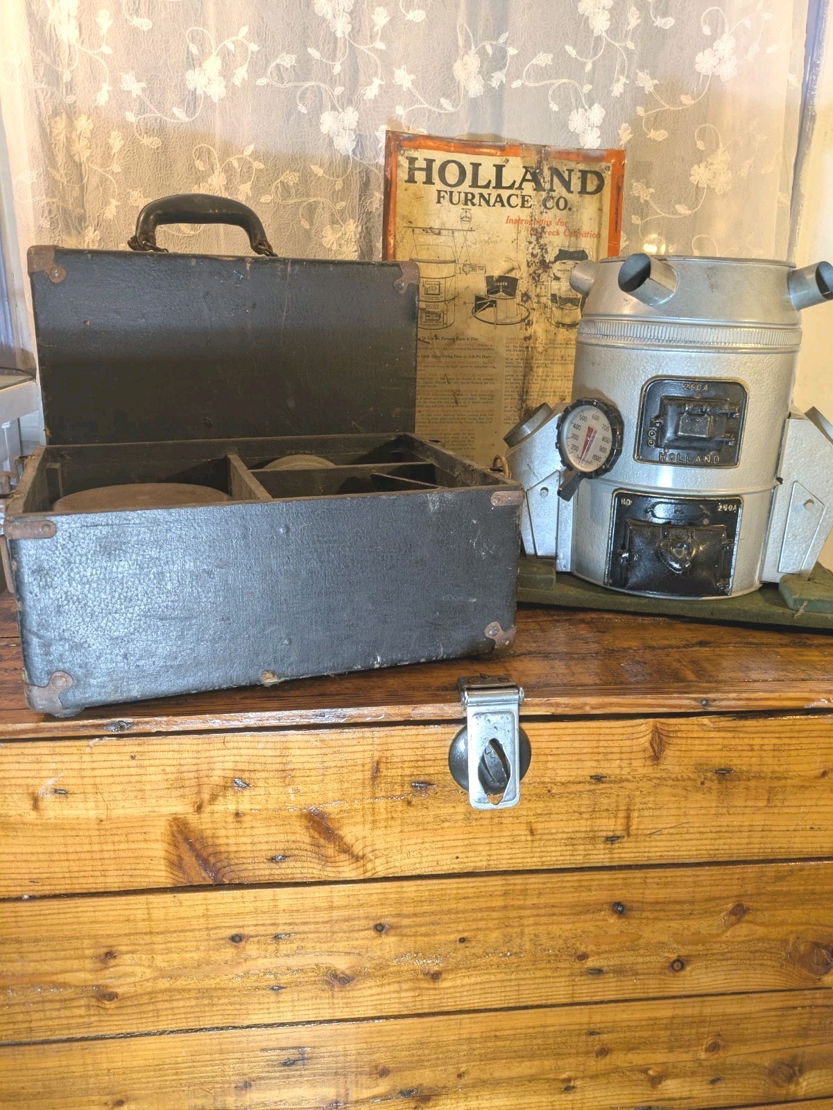Vintage 1930s Holland Furnace Co 250A Salesman Sample Miniature Model Working