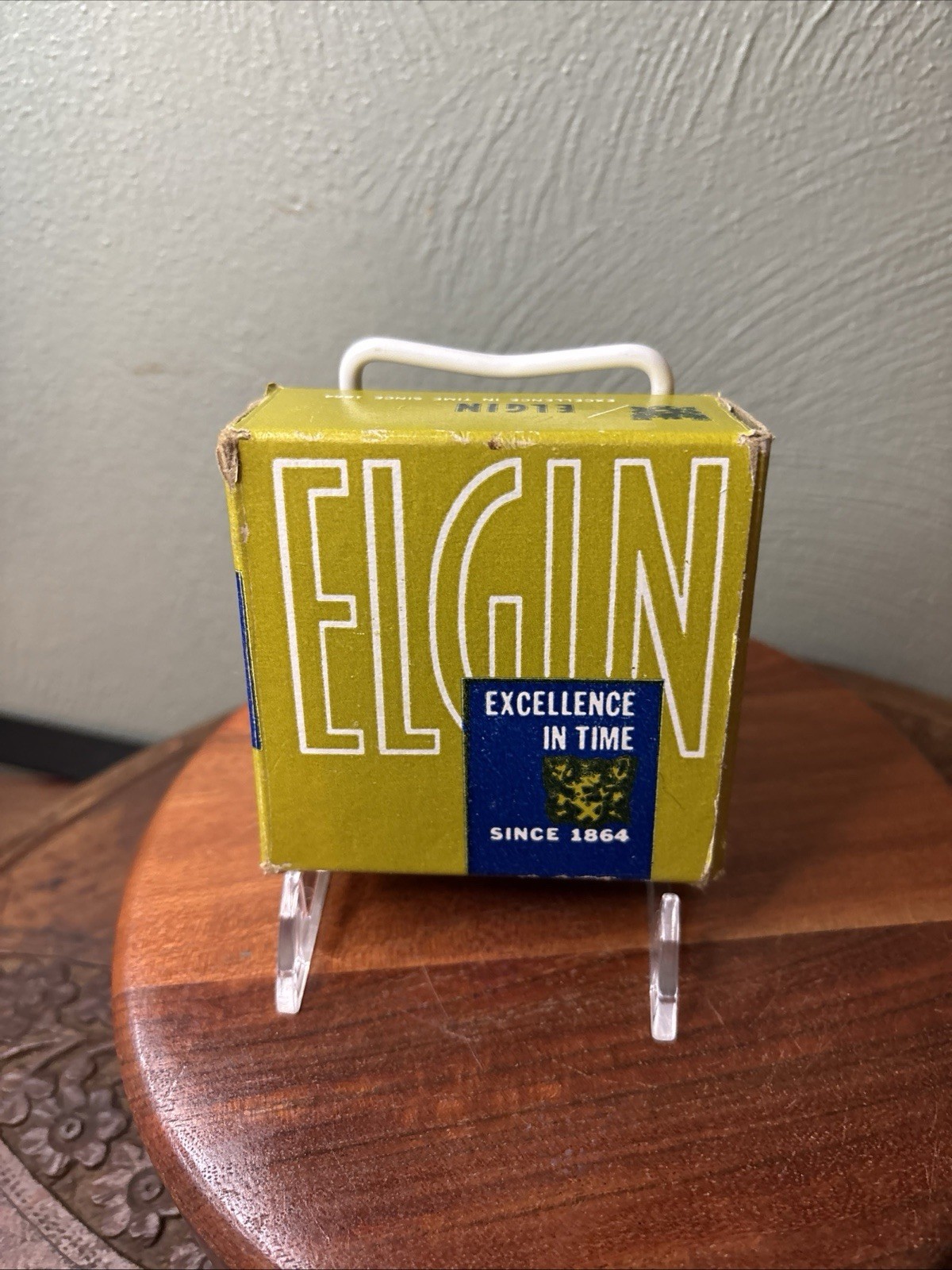 VTG Elgin Luminous Folding Travel Alarm Clock Wind Up