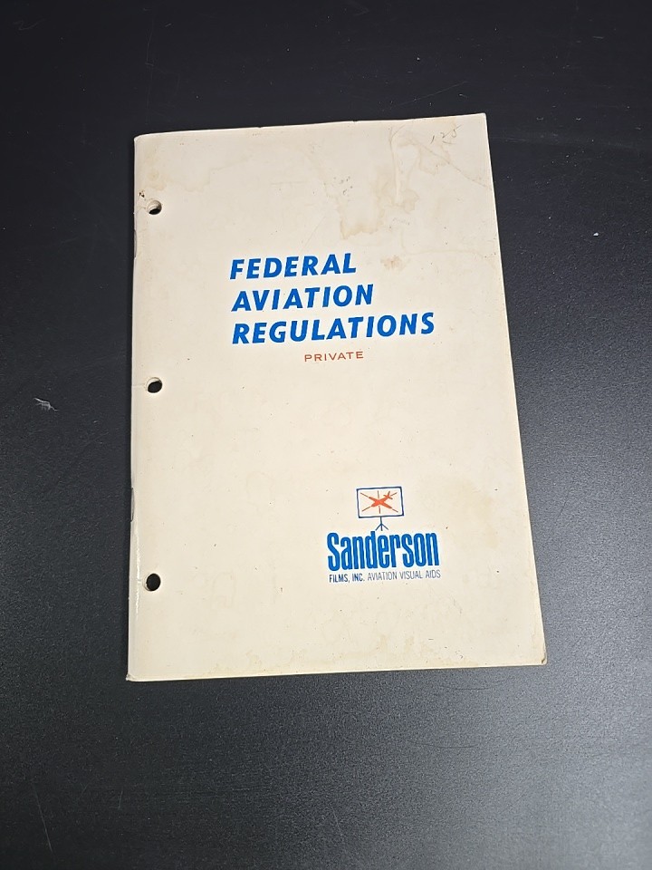Vintage federal aviation regulations book by Sanderson Films inc visual aids