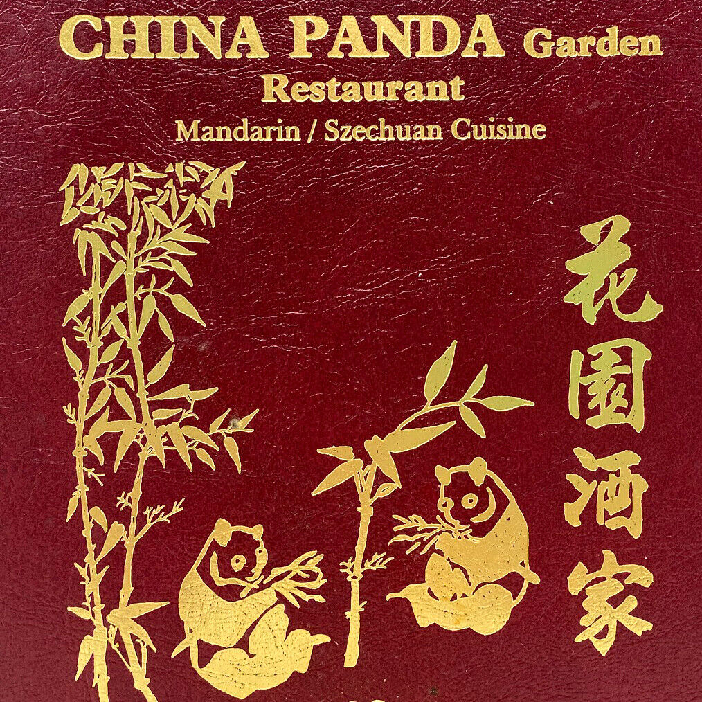 Vintage China Panda Garden Restaurant Menu El Cajon Mandarin Szechuan Cuisine