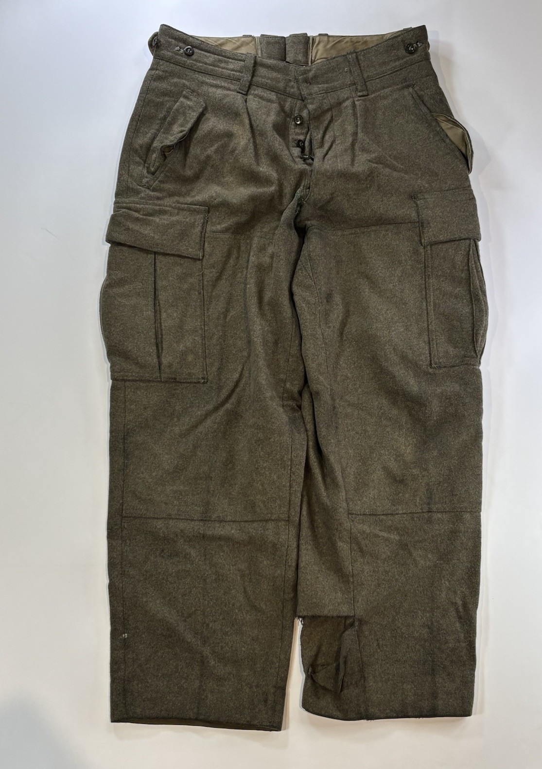 VTG 60s Schilling OHG German Army Pants Men’s Military Wool sz 32x27 Distressed