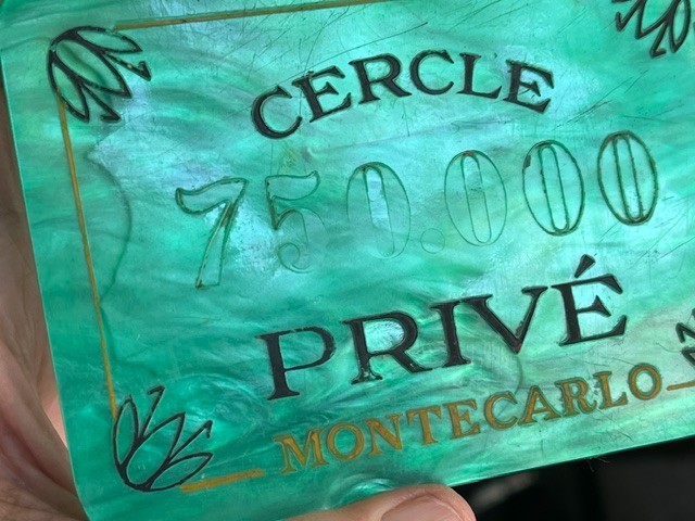 Monte Carlo Monaco vintage Cercle Privé Casino Plaques/Chips/Markers Set of 4