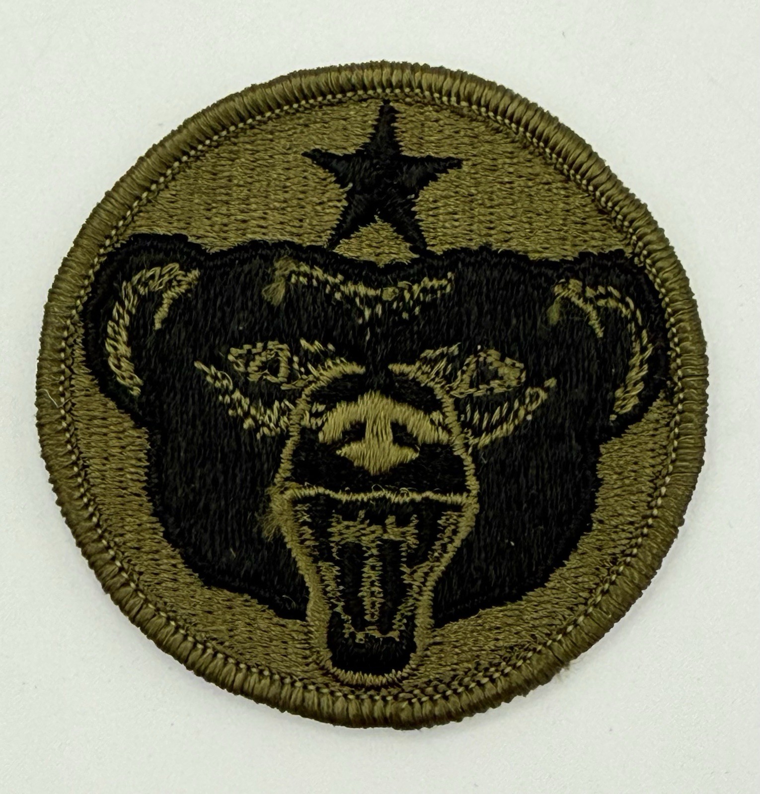 US Army Alaskan Defense Command ADC Alaska OD Green Black BDU Uniform Patch