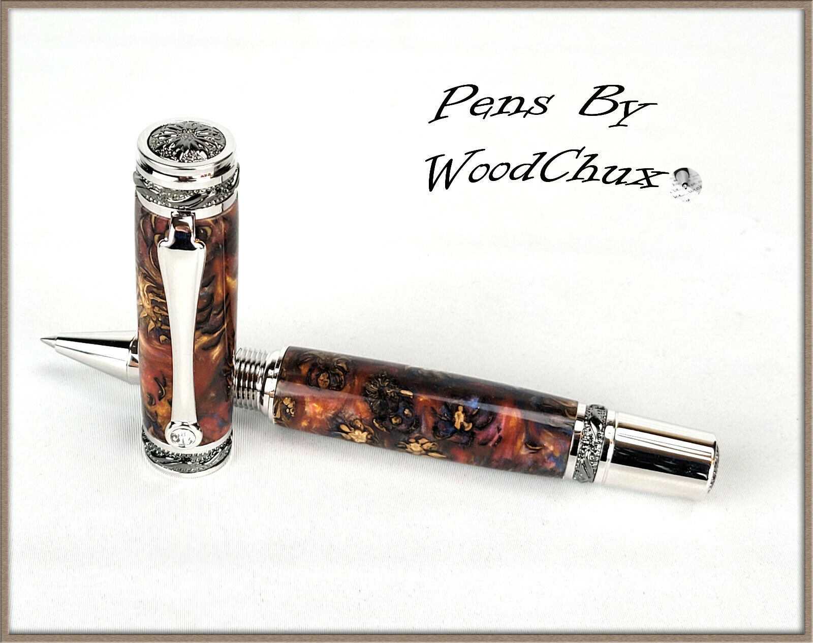 Handmade Stunning Mini Pine Cones Rollerball Or Fountain Pen ART SEE VIDEO 1182