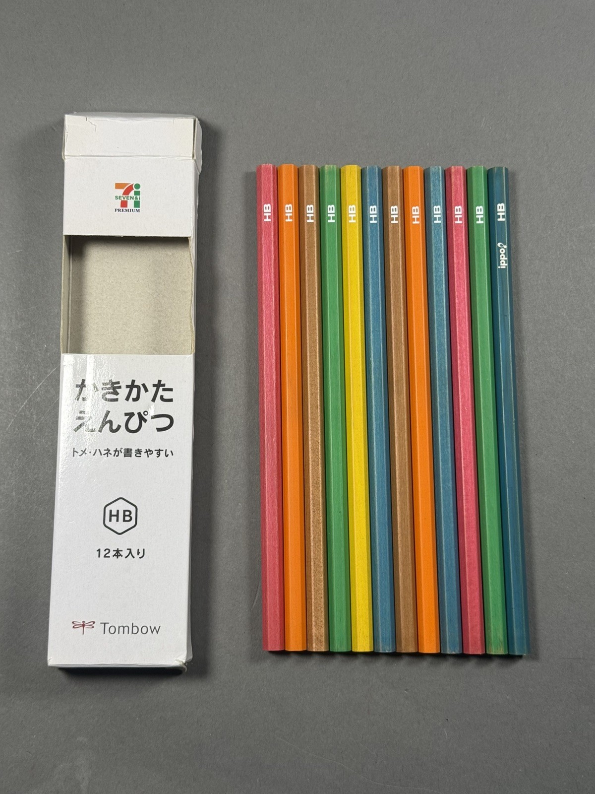 12 Japanese Vintage Pencils Tombow 7&i 7/11 Kakikata NOS HB