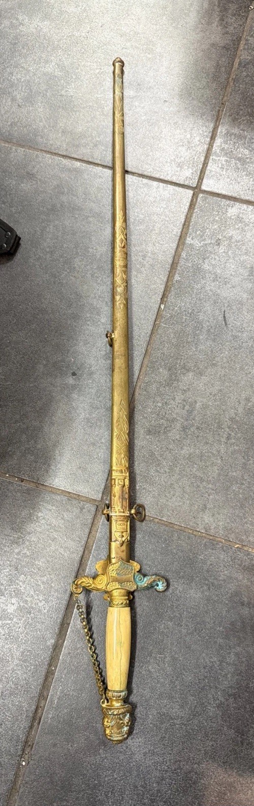 Antique Fraternal Knights Templar Ceremonial Sword E.D. Wilt Pittsburgh PA