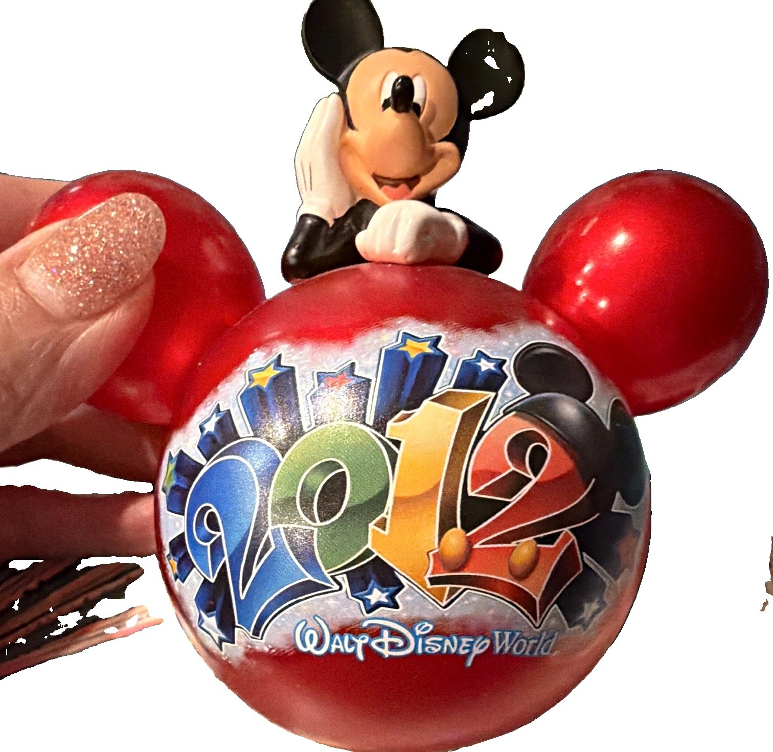 Disney Walt Disney World 2012 Mickey Mouse Plastic Holiday Ornament
