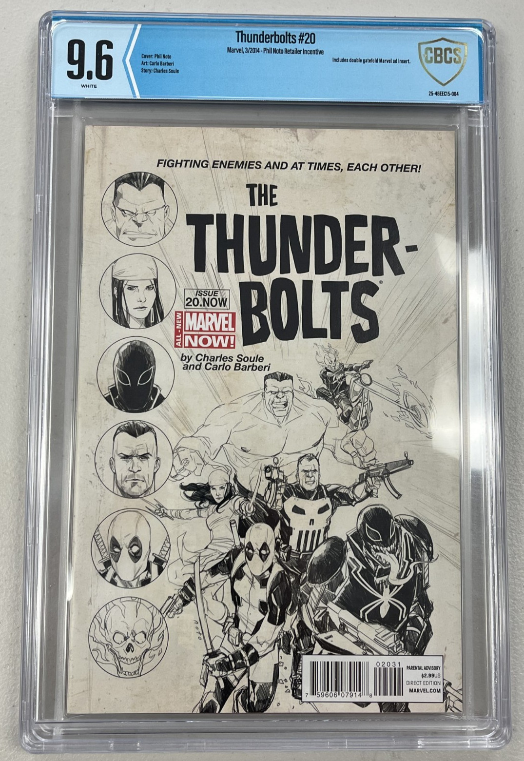 CBCS 9.6 Thunderbolts 20 2014 1:100 Phil Noto Incentive Variant Marvel (Not CGC) CBCS 9.6 Thunderbolts 20 2014 1:100 Phil Noto Incentive Variant Marvel (Not CGC)