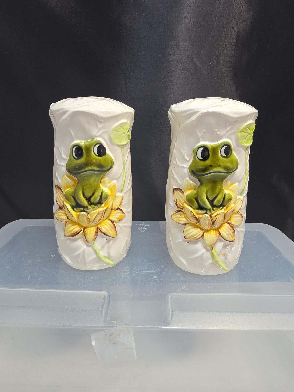 Vintage 1976 Sears Roebuck Neil the Frog Salt Pepper Shakers Japan Vintage 1976 Sears Roebuck Neil the Frog Salt Pepper Shakers Japan