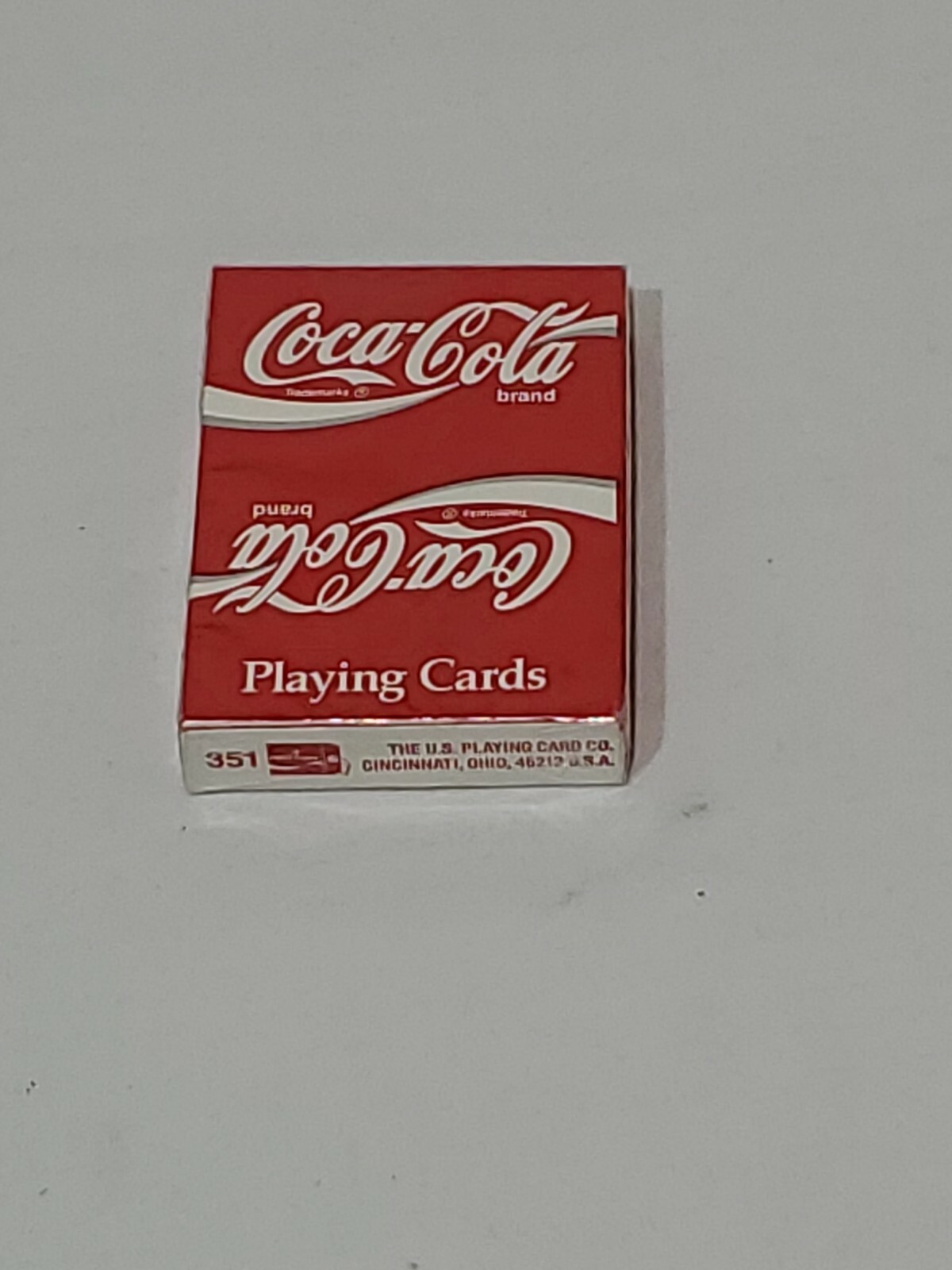Vintage 1989 Coca-Cola Red Plastic Coated Playing Cards Pre-owned