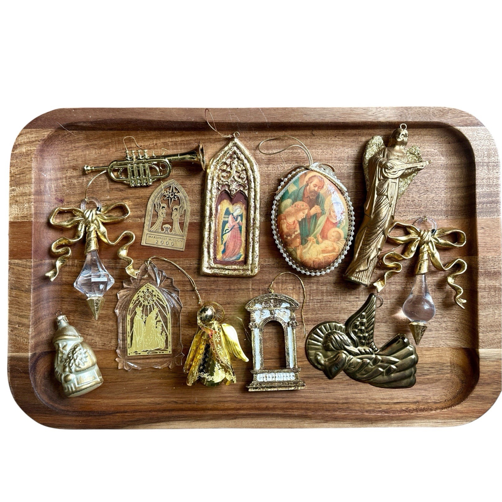 VTG 12 Ornaments Paper Mache Italian Renaissance Angelico Musical Angels VTG 12 Ornaments Paper Mache Italian Renaissance Angelico Musical Angels