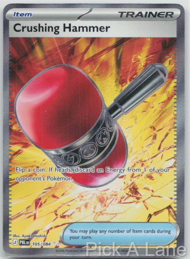 Crushing Hammer 105/084 Ultra Rare Pitch Black Pokemon Holo Near Mint Crushing Hammer 105/084 Ultra Rare Pitch Black Pokemon Holo Near Mint