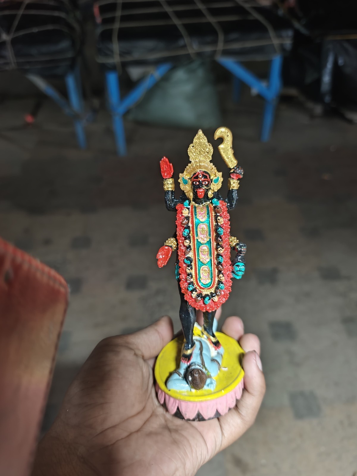 Small Size Kali Statue, Maa Kali Mini Idol, Kali Murti, 7 Inch Maa Kali Murti 