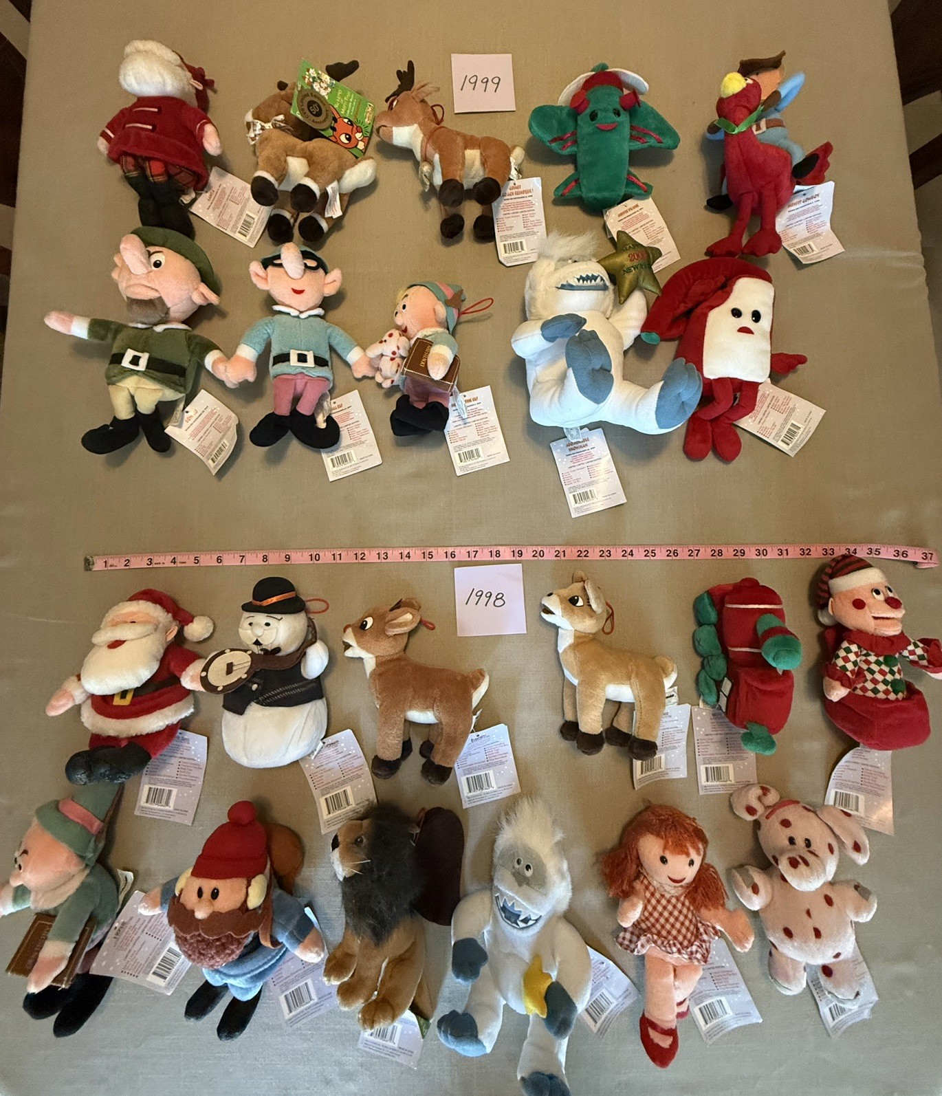 Vtg 1998-1999 CVS Stuffins Rudolph Island of Misfit Toys Plush Lot of 22 w/tags 