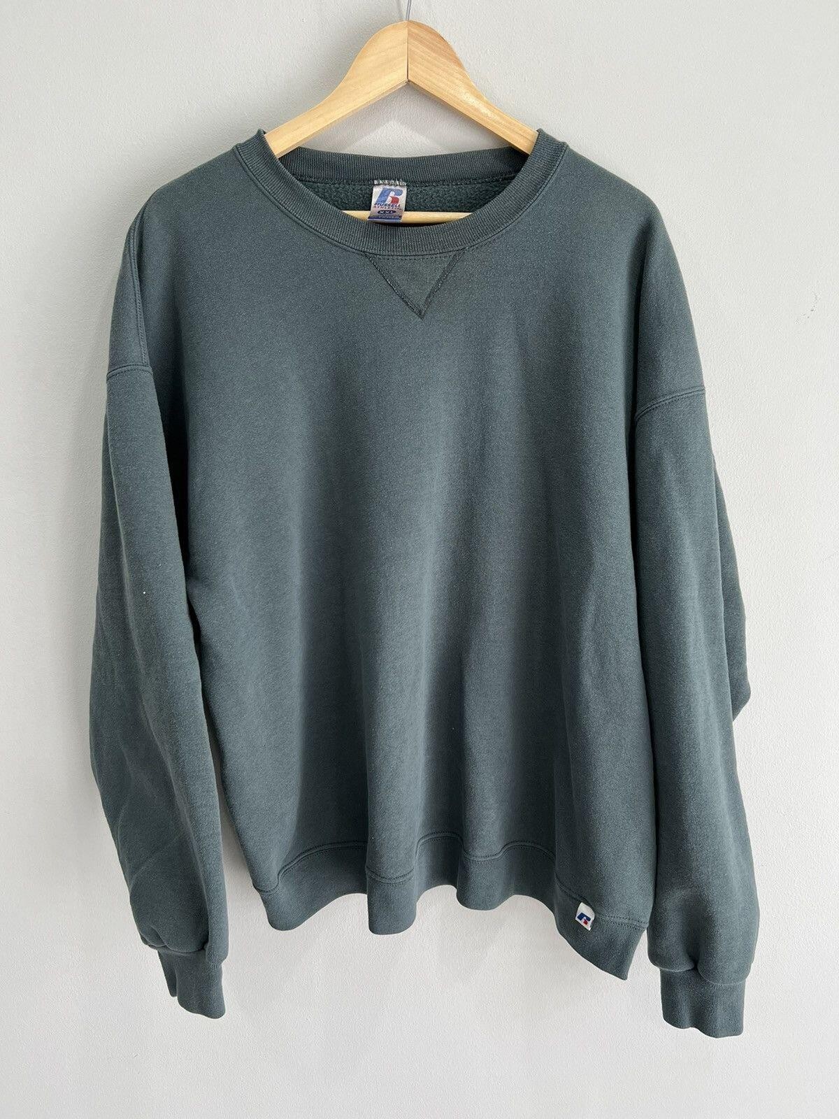Vintage Russell Athletic Sweater Sweatshirt blank green Vintage Russell Athletic Sweater Sweatshirt blank green