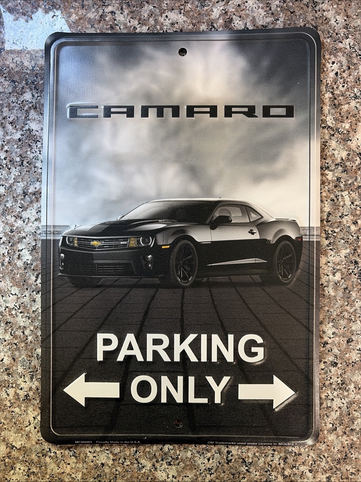 Chevy Camaro Parking Sign 8x12 Embossed Aluminum GM Licensed Garage Decor Z28 SS