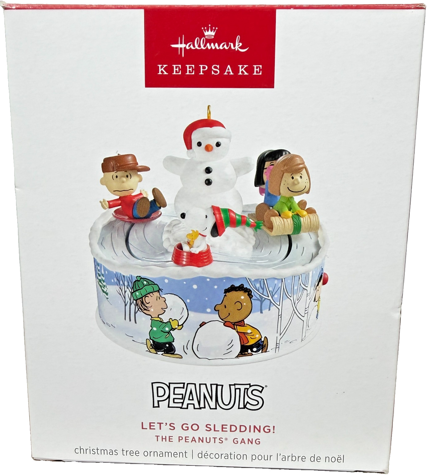 VIDEO 2025 Hallmark Peanuts Gang Let\'s Go Sledding Light Sound Motion Ornament VIDEO 2025 Hallmark Peanuts Gang Let\'s Go Sledding Light Sound Motion Ornament
